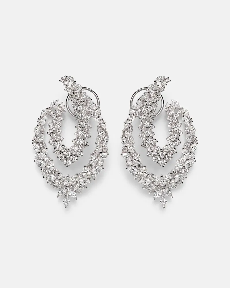 YEPREM Ohrringe Y-Couture aus 18kt Weißgold mit Diamanten Silber