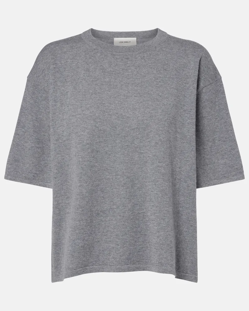 Lisa Yang T-Shirt Rubie aus Baumwolle und Kaschmir Grau
