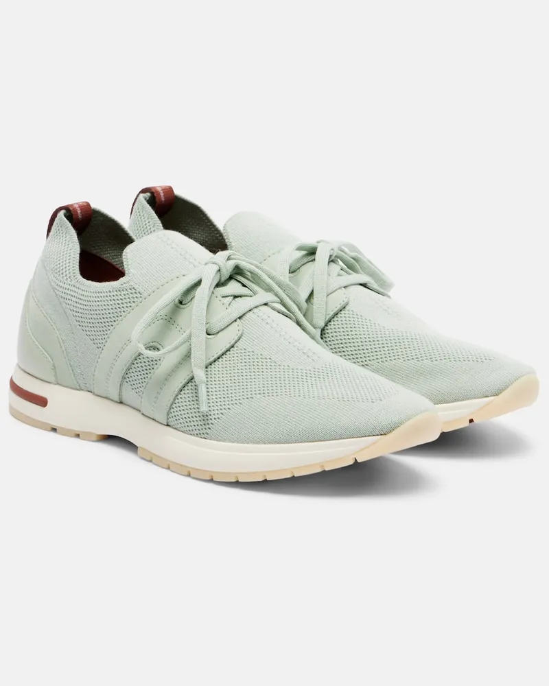 Loro Piana Sneakers 360 LP Lady Flex mit Veloursleder Grün