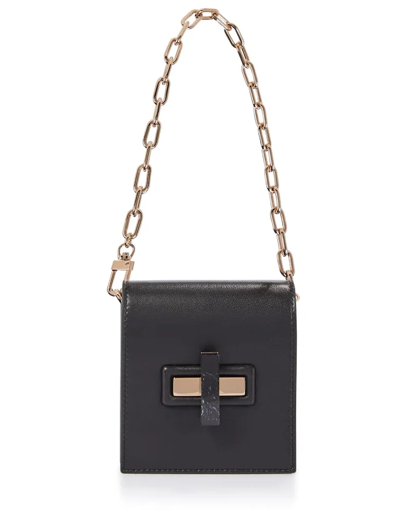 Gabriela Hearst Schultertasche Fiona aus Leder Schwarz