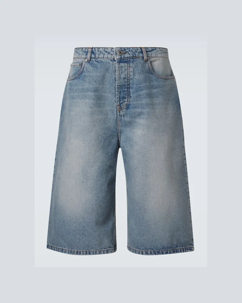 AMI Paris Bermuda-Shorts aus Denim Blau