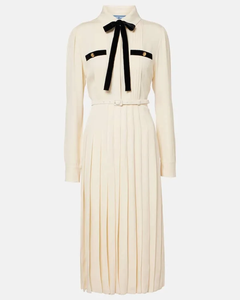 Prada Midikleid aus Strick Weiã