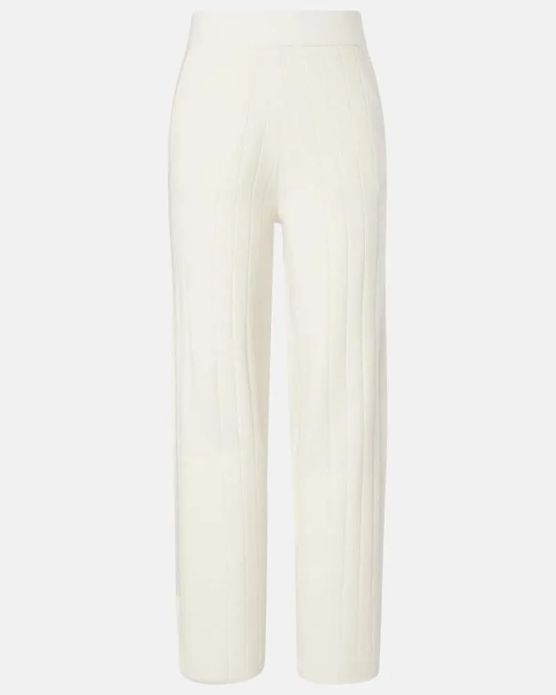 Max Mara Jogginghose Jardin aus Kaschmir Weiß