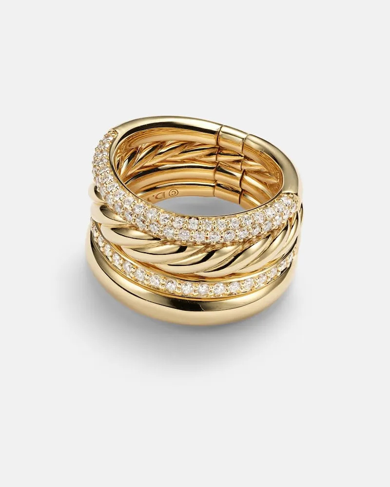 David Yurman Ring DY Mercer® aus 18kt Gelbgold mit Diamanten Gold