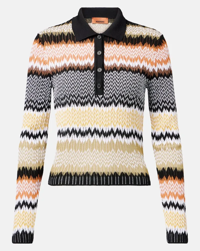 Missoni Polopullover aus Häkelstrick Multicolor