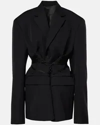 Jean Paul Gaultier Blazer aus Wolle Schwarz