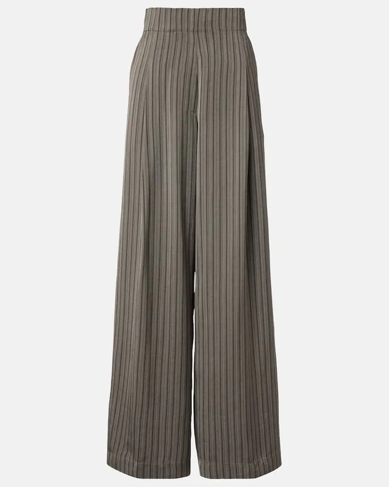 Dries van Noten Weite Hose Grau