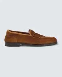 John Lobb Loafers Bath aus Veloursleder Braun