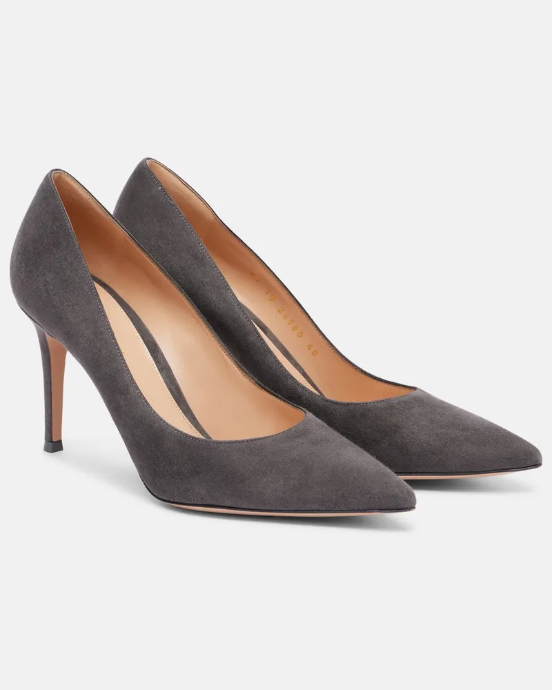 Gianvito Rossi Pumps Gianvito 85 aus Veloursleder Grau