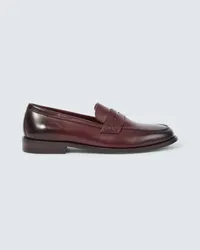 Manolo Blahnik Loafers Perry aus Leder Braun