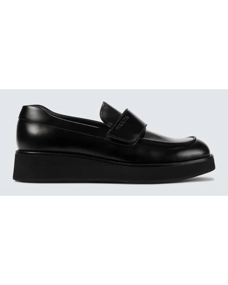 Prada Loafers aus Leder Schwarz