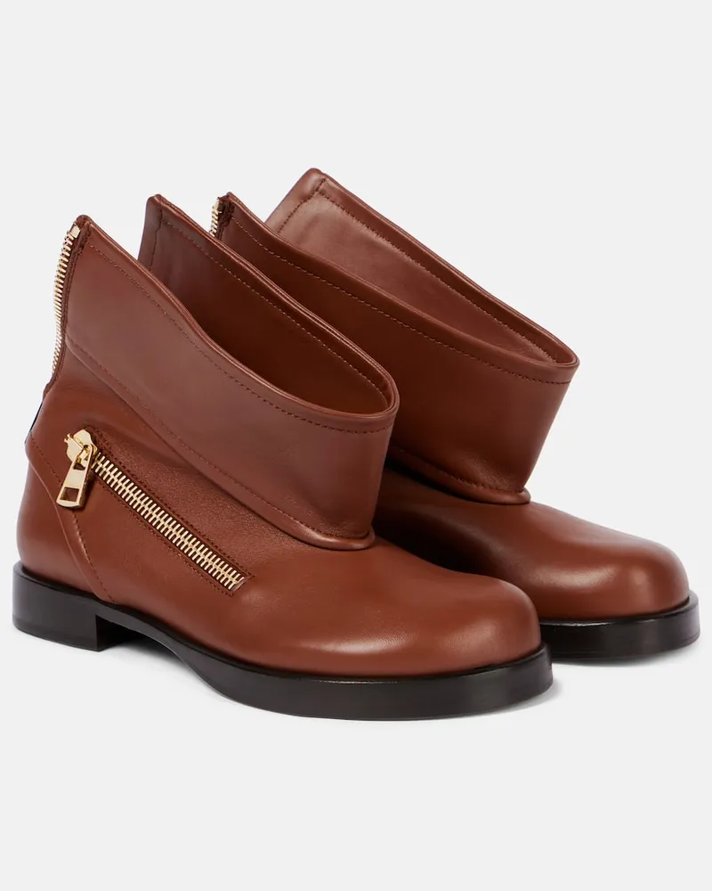 J.W.Anderson Bikerstiefel aus Leder Braun