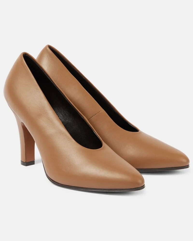 The Row Pumps Prudens 90 aus Leder Braun
