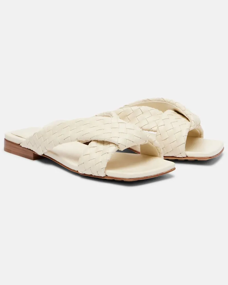 Bottega Veneta Sandalen Riva aus Leder Weiß