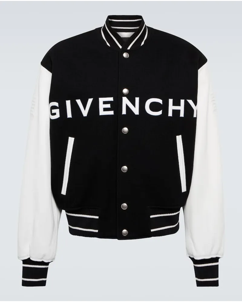 Givenchy Bomberjacke aus einem Wollgemisch Schwarz