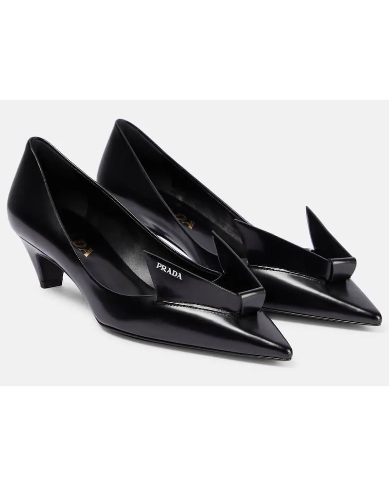 Prada Pumps aus Leder Schwarz