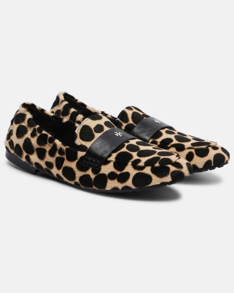 Tory Burch Loafers Ballet aus Kalbshaar Beige