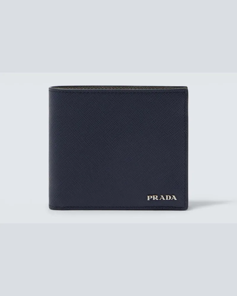Prada Portemonnaie aus Saffiano-Leder Blau