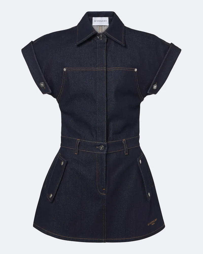 Givenchy Blusenkleid aus Denim Blau