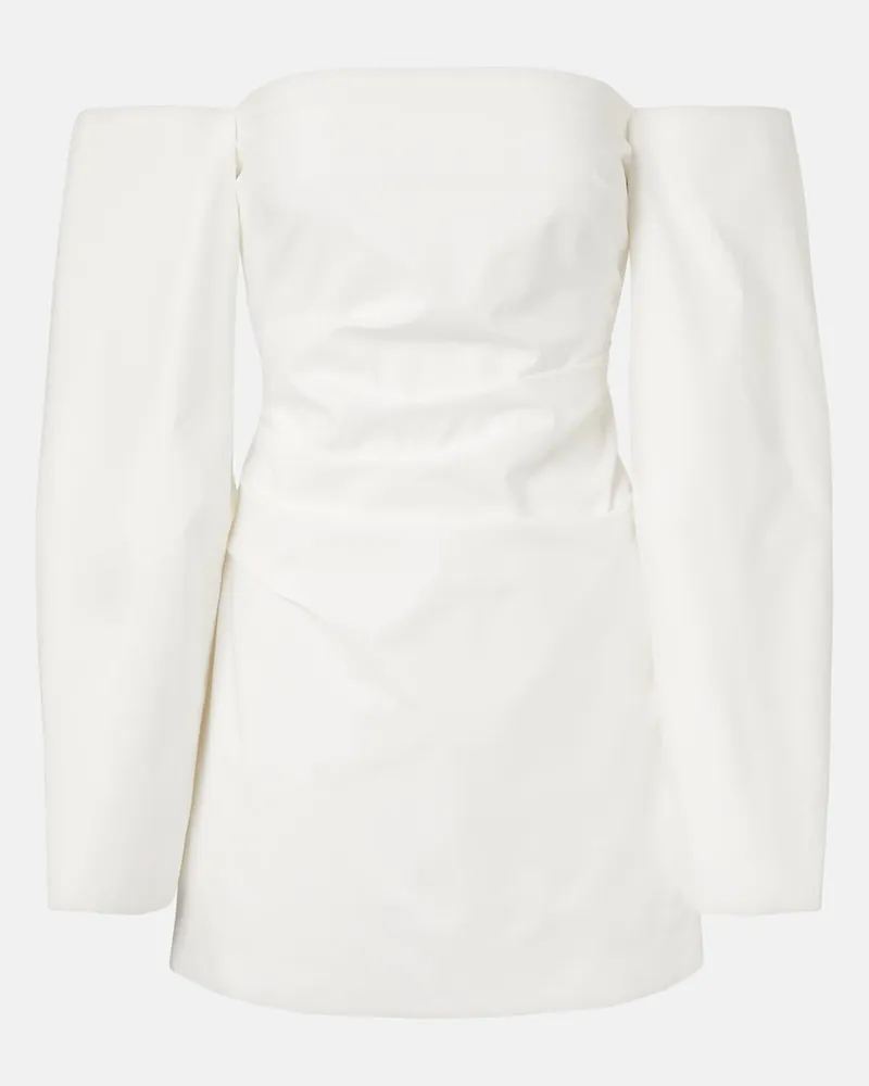 SIR Off-Shoulder-Minikleid Martina aus Popeline Weiß