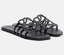 Paula's Ibiza Pantoletten Petal Anagram aus Leder