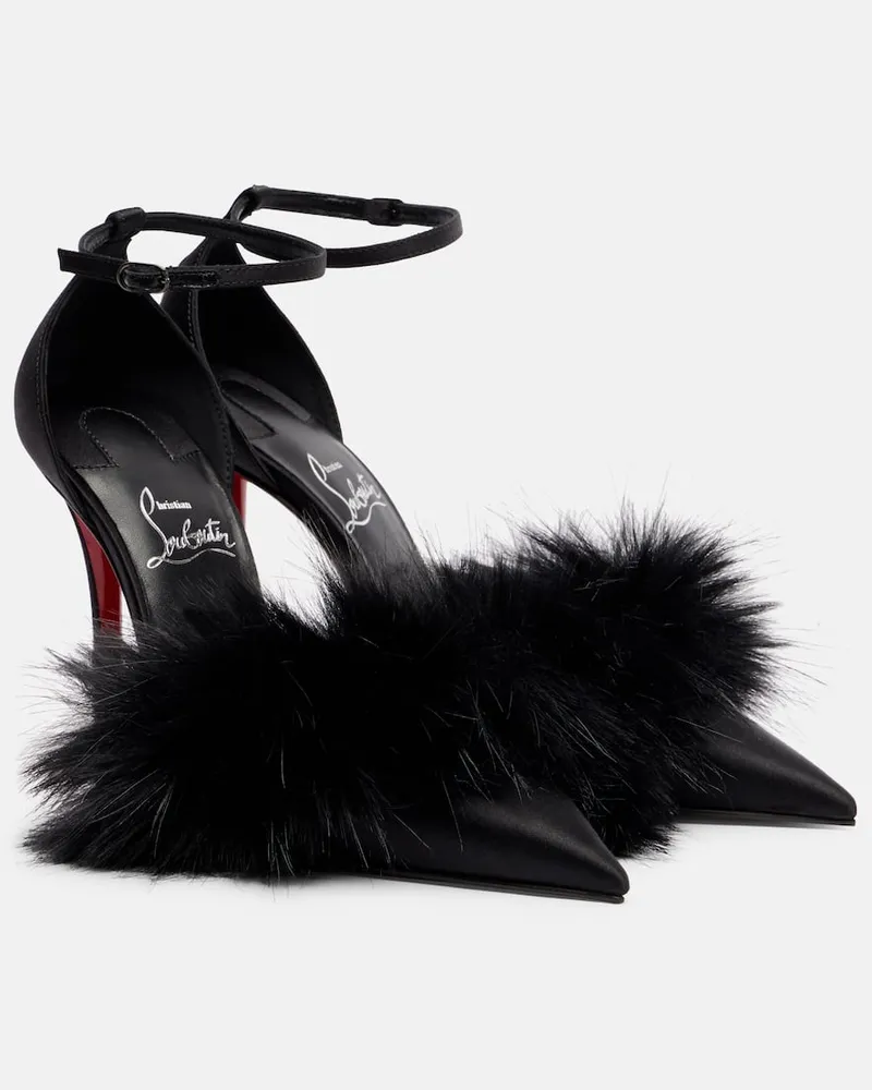 Christian Louboutin Pumps Zanzee 100 aus Satin Schwarz