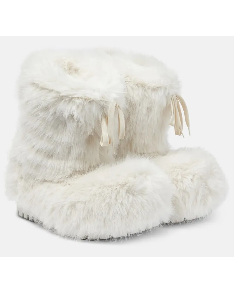 Balenciaga Schneestiefel Alaska aus Faux Fur Weiss