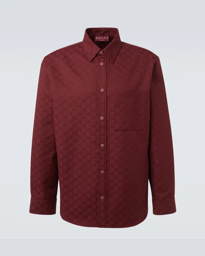 Gucci Hemd GG aus Canvas Rot