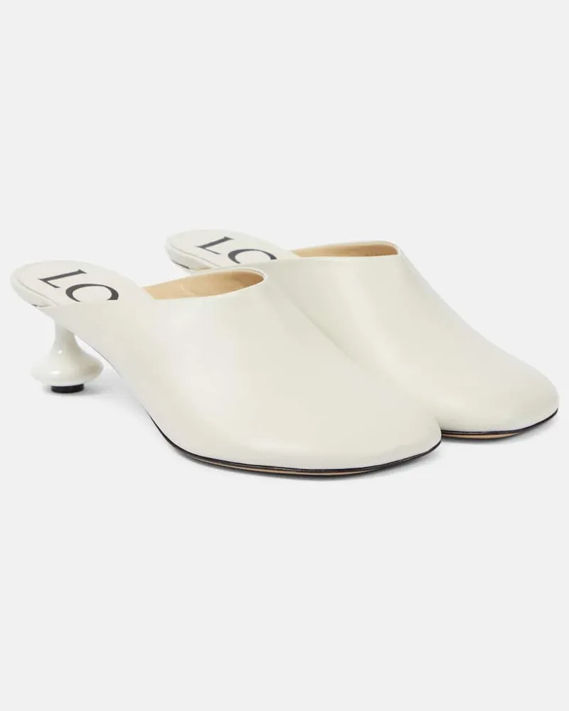 Loewe Mules Toy aus Leder Weiß