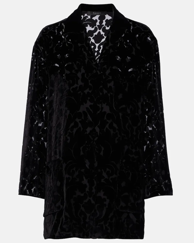 Gucci Hemd aus Devoré Schwarz