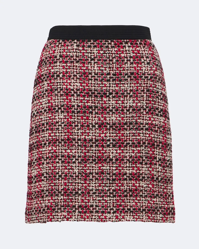 Versace Minirock aus Tweed und einem Wollgemisch Multicolor