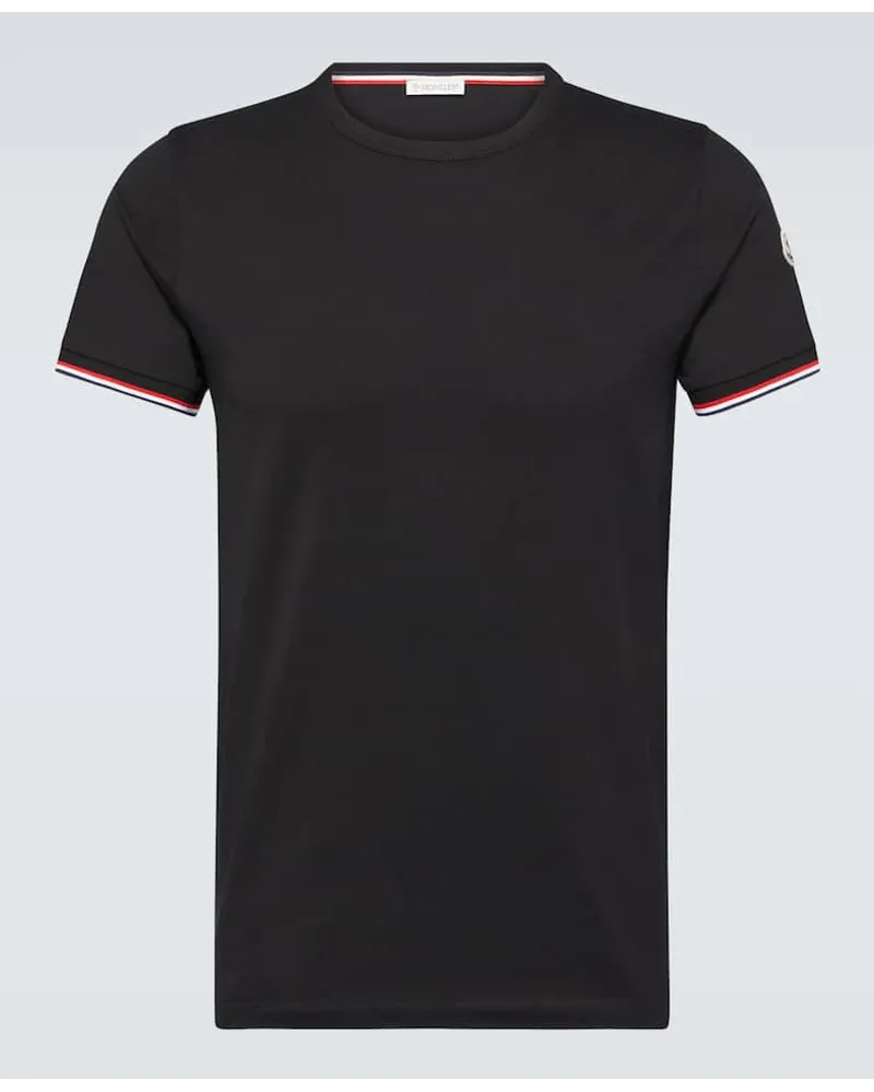 Moncler T-Shirt aus einem Baumwollgemisch Schwarz