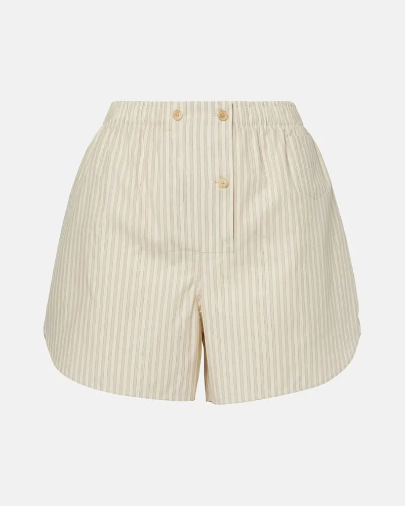 The Row Shorts Nicasia aus Baumwollpopeline Grün
