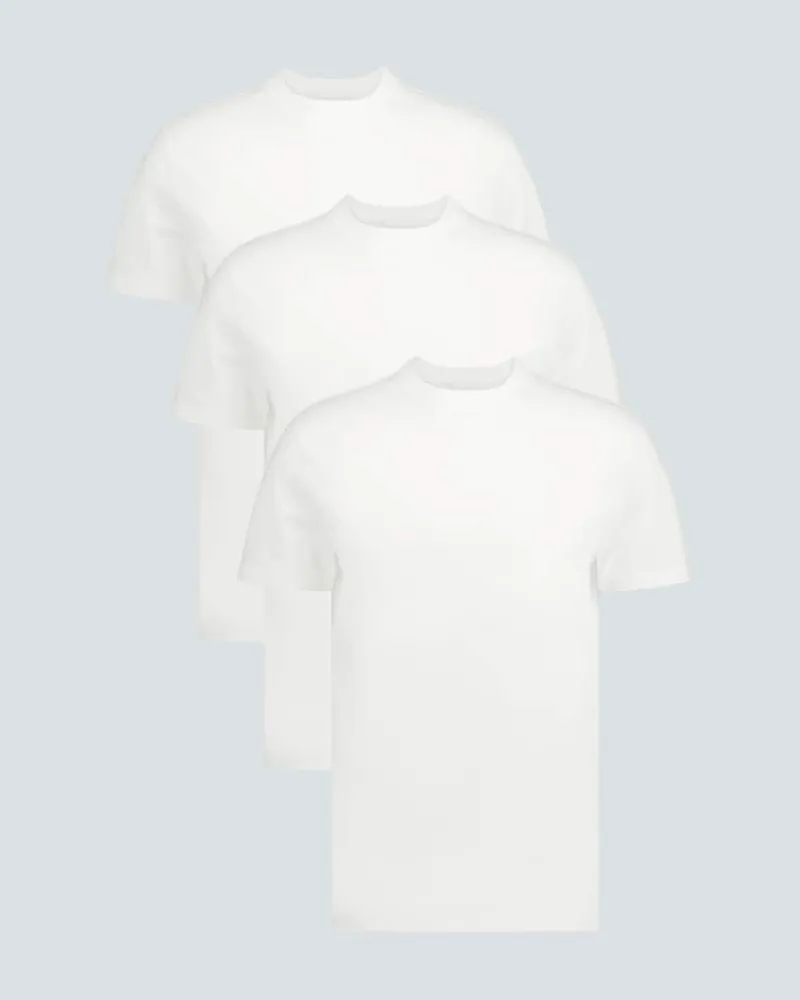 Prada Set aus drei T-Shirts aus Baumwolle Weiß