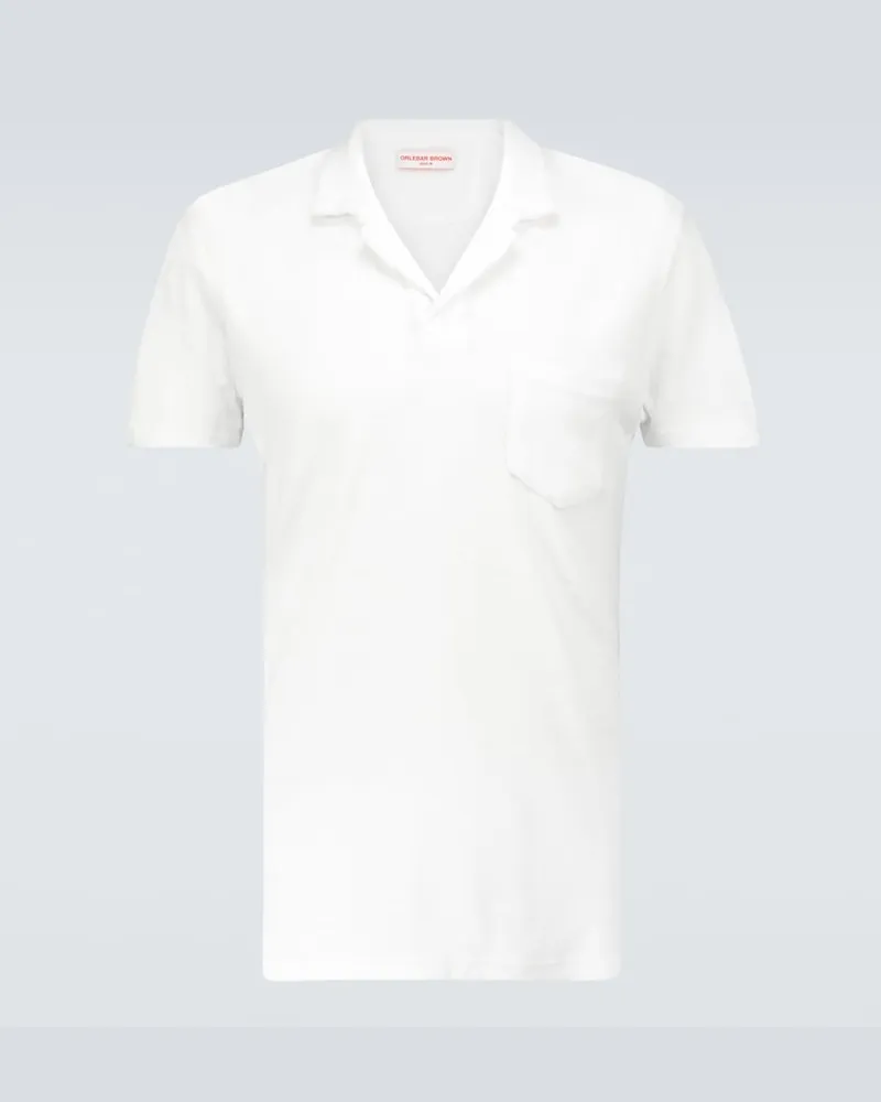 Orlebar Brown Poloshirt Terry aus Baumwolle Weiß