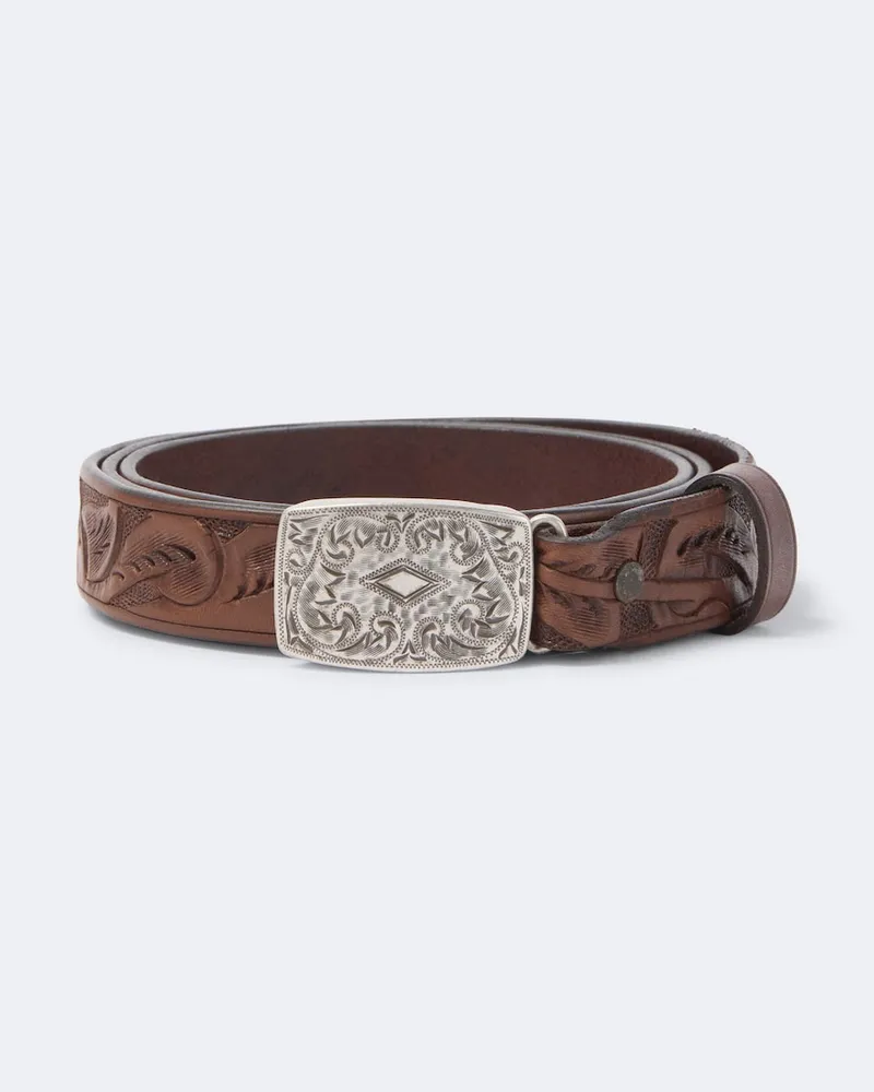 RRL Gürtel Coleman aus Leder Braun