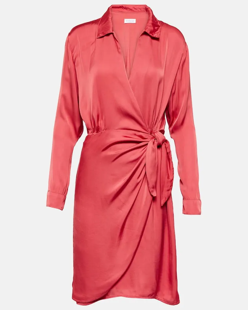 Velvet Wickelkleid Juni Rosa