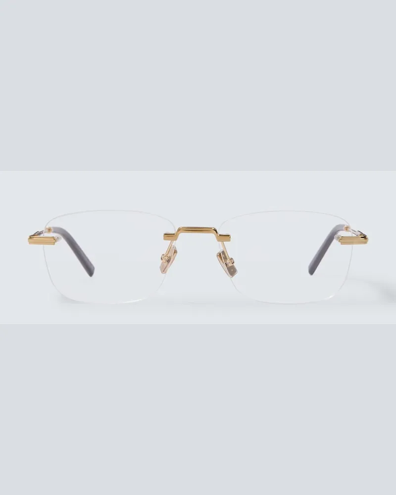 Dior Eckige Brille DiorBlackSuit Gold