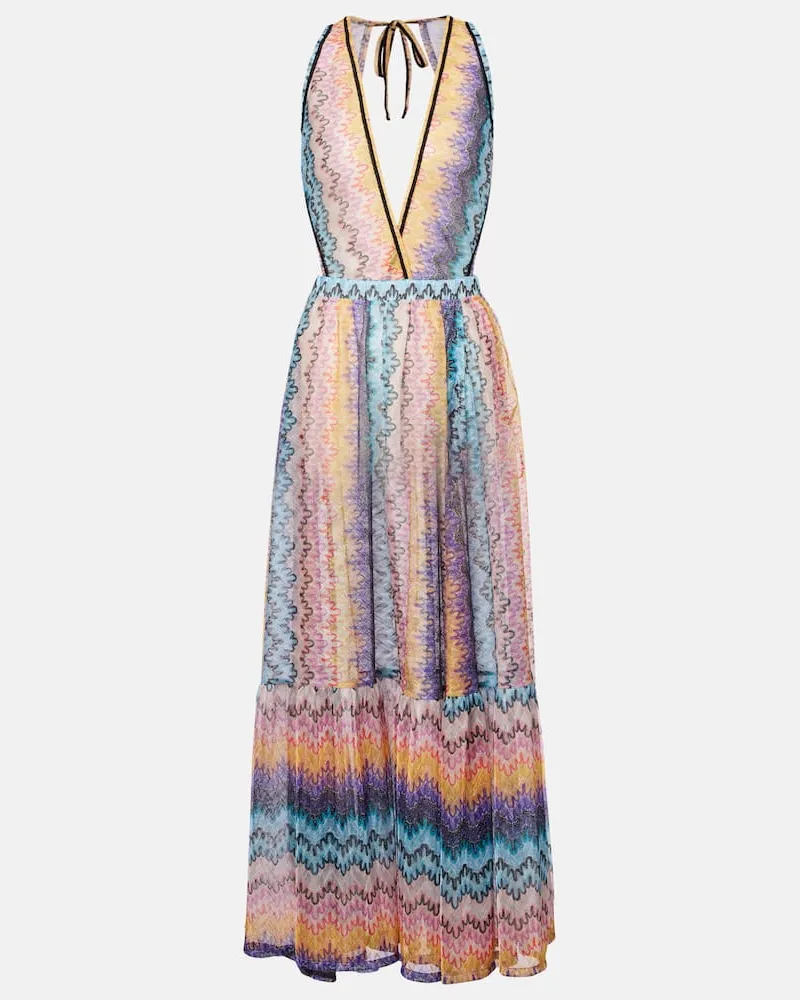 Missoni Maxikleid aus Häkelstrick Multicolor