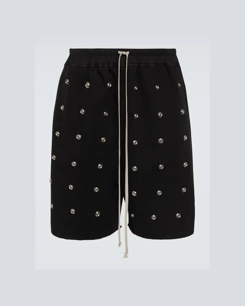 Rick Owens Shorts aus Baumwolle Schwarz