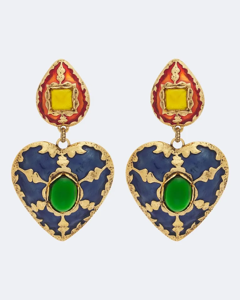 Saint Laurent Clip-Ohrringe Multicolor