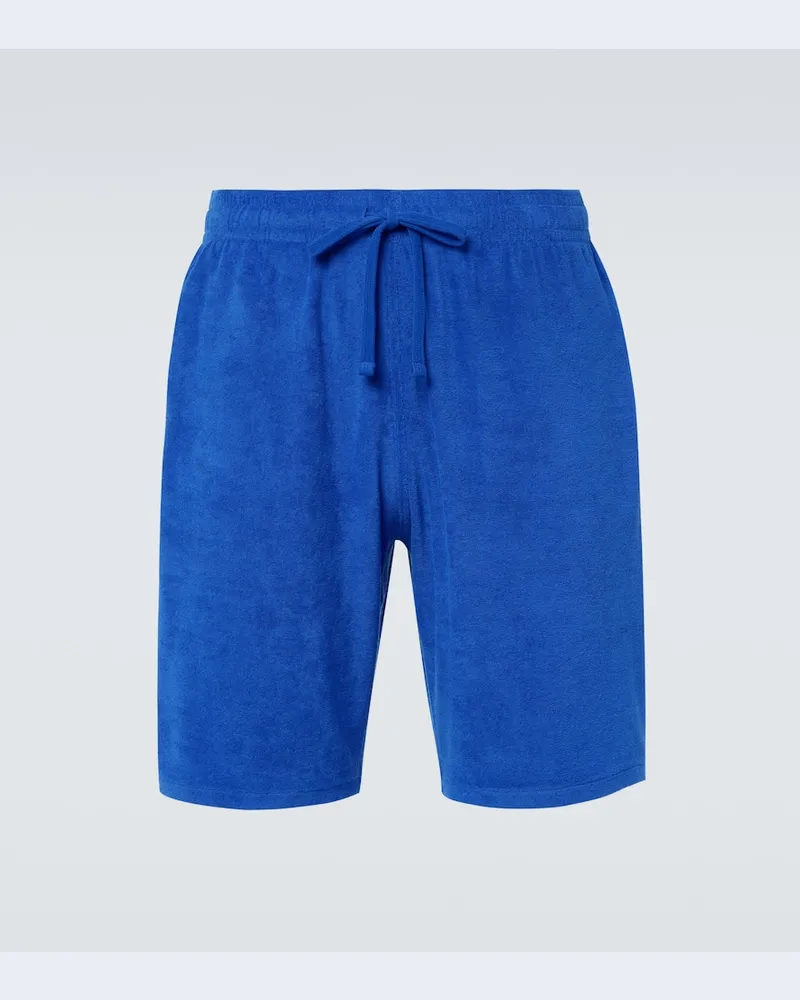 Vilebrequin Bermuda-Shorts aus Frottee Blau