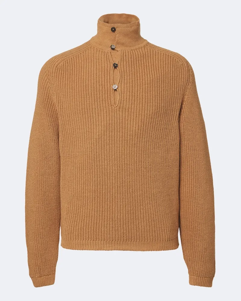 Stoffa Stòffa Pullover aus Baumwolle Braun