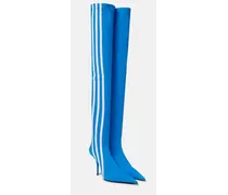 Balenciaga X Adidas Overknee-Stiefel Knife Blau