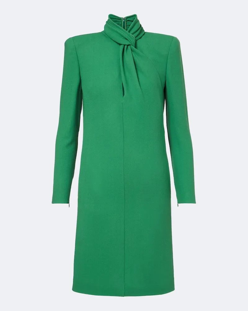 Valentino Garavani Minikleid aus Schurwolle Grün