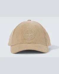 Stone Island Baseballcap Compass aus Baumwoll-Cord Beige