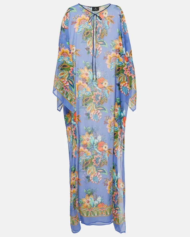 Etro Bedruckter Kaftan Blau