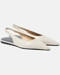 Proenza Schouler Slingback-Ballerinas Spike aus Leder Weiss