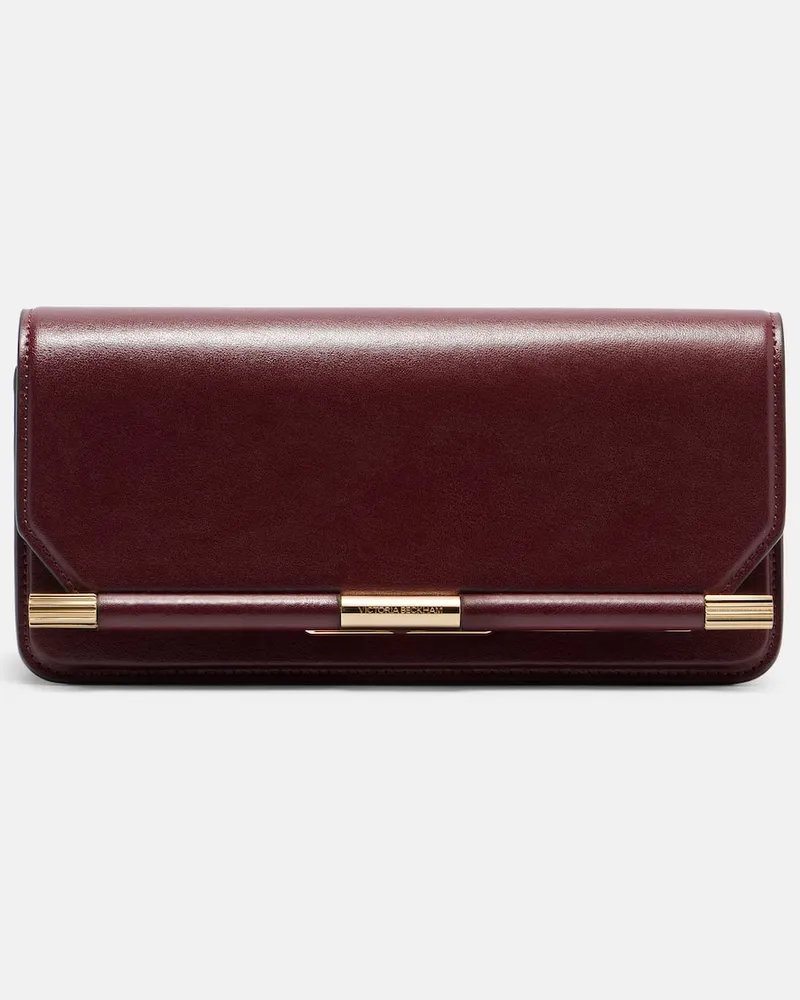 Victoria Beckham Clutch 202 Mini aus Leder Burgund