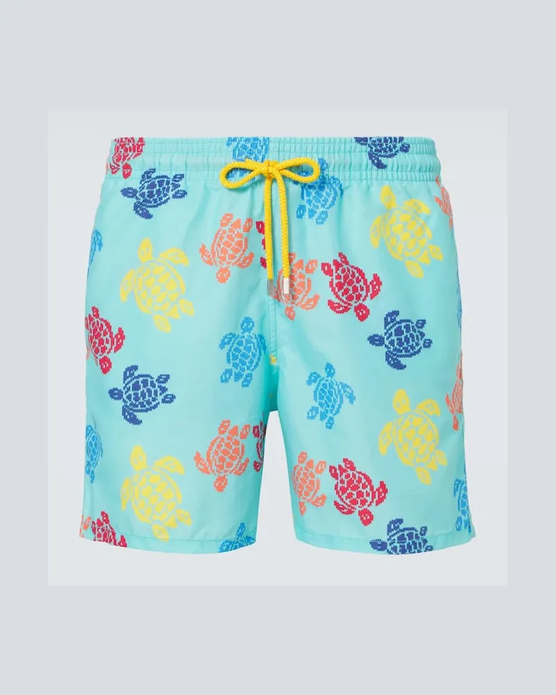 Vilebrequin X Falke Badeshorts Moorea Blau